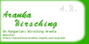 aranka wirsching business card